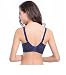 KOOYOL Women's Cotton Maternity Nursing Sleep Bra (XL/XXL, Navy Blue)