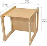 3 in 1 Multifunktionale Kindermöbel im Dreier Set bestehend aus einem Multifunktionalen Tisch und zwei Multifunktionale Kinderstühle - 2