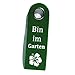 Produktbild Cooler Türanhänger Grün - Bin im Garten - Klinkenschild Warnschild für die Türklinke aus waschbarem Polyester Filz