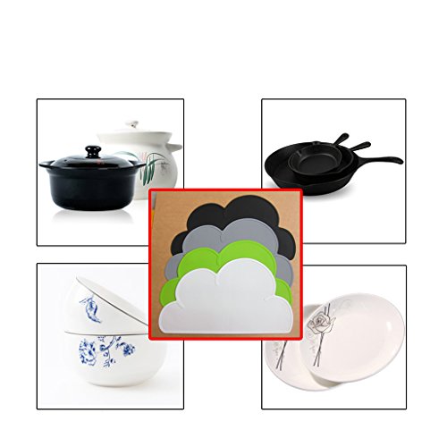 Silikon Platzset Wolke Matte Tischset Platzset Platzdeckchen Tischmatte Unterlage 47.8 x 27cm – Dunkelgrau - 9