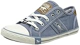 mustang sneaker high damen blau Gummisohle mit kontrastierendem Streifen