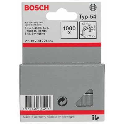 Bosch Professional Agrafe à Fil Plat de Type 54, 12.9mm x 12mm, Lot de 1000