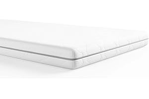 ‎BOBBY'S BEDWARE Bobby's Bedware SNOOZI orthopädische Kindermatratze | Kinderbettmatratze oder Babybettmatratze | mit Reißverschluss und waschbarem Bezug (60 x 120 cm)