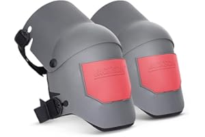 JACKSON SAFETY 95110 Universal, Grey/Orange Ultra-Flex Premium Grade protective durable comfort anti-slip Knee Pads for construction, work, gardening, flooring or DIY, grey