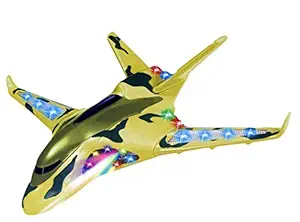 Fusine Flash Plane Aero Plane Bump and Go with Sound Led Light Gift Toy for Kids