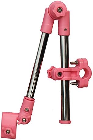 Huifang Umbrella stand QFFL yusanjia Umbrella Stand/Bike Umbrella Stand/Folding/Rotating/Stainless Steel Shading Fixing Clip Umbrella holder (Color : Pink)