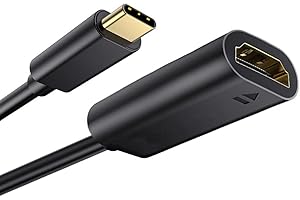 CABLEGLAXAY [4K de Alta Velocidad] Adaptador USB Tipo C a HDMI para Home Office, Thunderbolt 3/4 Compatible con MacBook Pro/Air 2020, iPad Air, iPad Pro 2021, iMac, Samsung S21, XPS 17-6ft