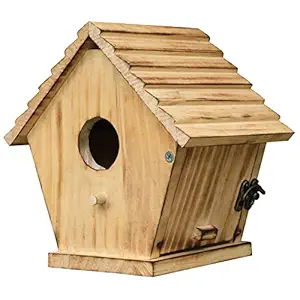 Bird House for Outside,Bird Houses for Outside Clearance,Wooden Bluebird House Finch Cardinals Hanger Birdhouse Outdoor Nesting Box for Wild Bird Viewing