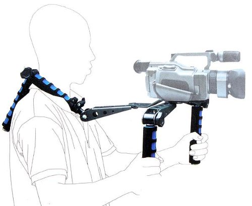 Pixtic - DSLR Rig   paule Stabilisateur Vid  o avec Support Poign  e pour les appareils photo reflex Canon EOS 5D 5DII 50D 60D 500D 550D 1000D 700D Nikon D80 D90 D200 D300 D3000 D3100 D5100 D7000 Sony Alpha A200 A300 A350 A450 A500 A700 A900 A550 et cam  scope professionnels avec nombreux accessoires