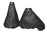 Für Alfa Romeo 147 05-10 Gear & Handbremsmanschette schwarzes italienisches Leder