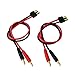 Produktbild OliYin 2 stücke Männlich Traxxas TRX Stecker auf 4,0mm Vergoldete Bananenstecker mit 14AWG Silikagel Ladekabel L 300mm 11,8 Zoll (Packung von 2)