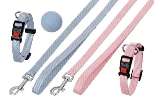 Karlie-Art-Sportiv-Puppy-Set-Include-CollarePiombo-20-40-cm-x-15-mm120-cm-x-15-mm-Rosa Karlie 69889 Set Cucciolo Collare & Guinzaglio, 15Mm X 20-40Cm, Rosa