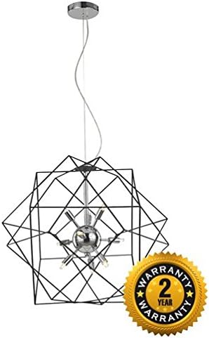 Franklite FL2373-9- Vinci 9 Light Pendant, Chrome and Antique