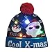 Produktbild Weihnachten LED Mütze Geili LED Hüte Partyhut leuchtende Strickmütze Geburtstag Hut Wintermütze Weihnachtsmütze als Geschenk für Damen und Herren Unifarbene leuchtende Skimütze Funny Mütze