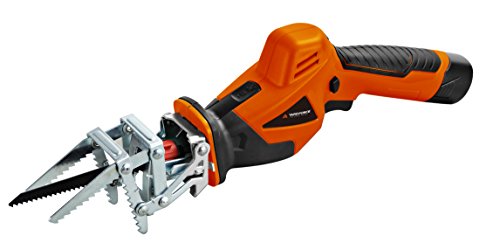 Yardforce Akku-Gartensäge GDGS12, inkl. 12V Li-Ion-Samsung-Akku, Ladegerät, inkl. 3 Klingen (1x Holz, 1x Metall, 1x Kunststoff), Schneidleistung: Holz bis 80mm, weiches Metall bis 7mm