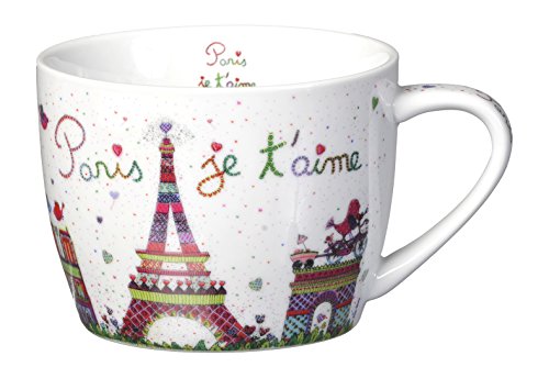 Foxtrot Aime 9009 Maxi Almuerzo con ANSE Motif París te Amo Porcelana 9 cm