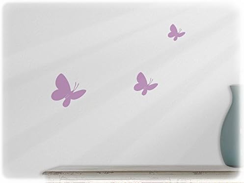 Wall art sticker butterfly - set of 3 motif 7--42-lilac