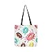 Produktbild Donuts Rosa Schokolade Zitronenblau Mint Canvas Tote Handtasche Schultertasche Crossbody Taschen Geldbörsen Für Männer Und Frauen Einkaufstasche