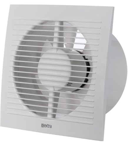 Vliegenwerende Ventilator Badkamerventilator 150 Mm - 320 M³/u, IPX2 Waterdicht, Met Terugslagklep, Afzuigventilator Voor Badkamer, Keuken, Garage, Wit Afzuigventilator Met Terugslagklep