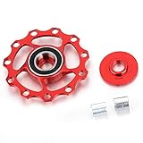 PERFECTO PARA EL USO: esta polea funciona con rodamientos de bolas lisos, es un accesorio necesario para su bicicleta. Se adapta para casi todas las bicicletas de montaña de 11T o 13T. Espero que disfrutes de tu ciclismo.
