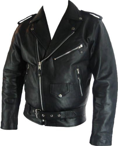 Unicorn LondonMens Classic Brando Biker Style Real Leather Jacket #B2