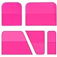 5 in 1 TPU Squeegee Anti-Scratch Wrapping Rubber Scraper for Curved Car PPF Vinyl Wrap Window Tint Tool Water Wiper Blade (Pink)