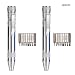 Produktbild Huture 2 Packs Multifunction Mini Screwdriver Set 8 in 1 Precision Pocket Screwdriver Set Durable Mini Gadgets Repair Multipurpose Aluminum Handle Pen Tool Kit Silver