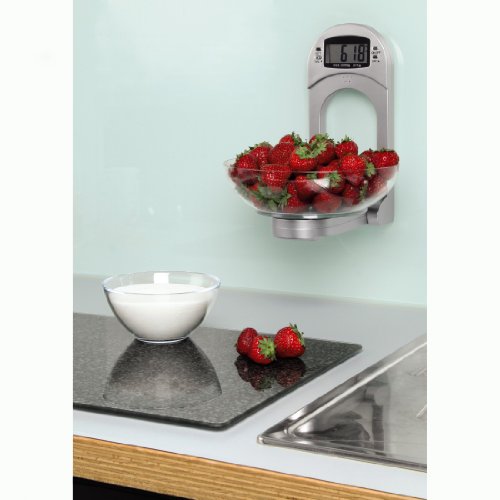 Xavax Wanda Digitale Küchenwaage (3in1: Waage, Küchentimer und Uhr, mit passender Schüssel, geeignet zur Wandmontage) - 2