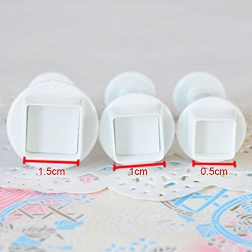 Preisvergleich Produktbild Naisidier Set für Muffins, Weiß, quadratisch, 3 Stück