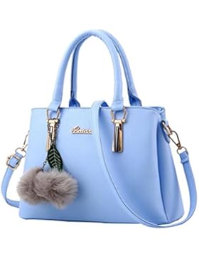 YAANCUN Damen Frauen Weinlese Leder Handtaschen Schulter Beuteltote Schultaschen