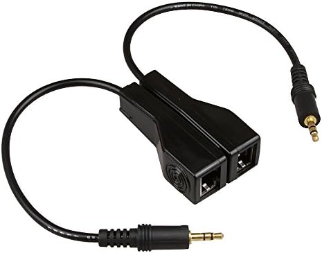 RELPER 2 Pack DC3.5mm Stereo To RJ45 Female Audio Balun Extender Over Cat5/6 Up to 200M (DC3.5mm Extender up to 200M)