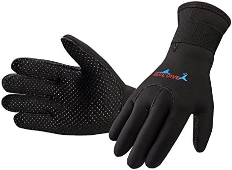 BLUE DIVE Wetsuits Gloves 3mm Premium Neoprene Diving Glove Five Finger Scuba Gloves