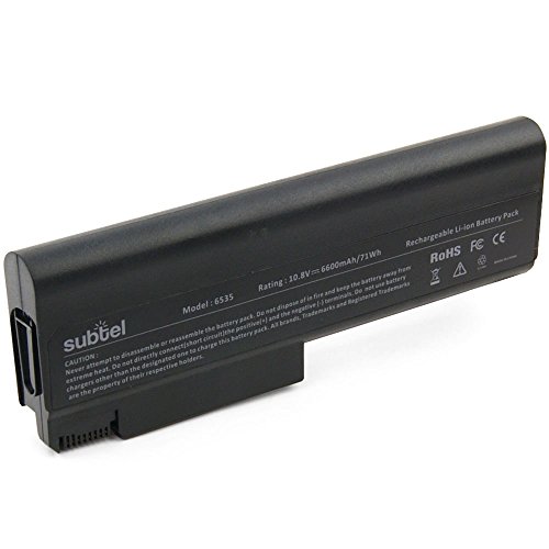 subtel® Qualitäts Akku (6600mAh) für HP Compaq 6530b 6535b 6730b 6735b EliteBook 6930p 8440p 8440w ProBook 6440b 6445b 6450b 6455b Notebookakku Laptopakku Ersatzakku Batterie - 2