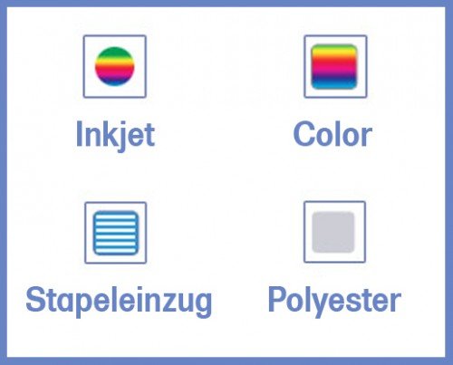 Inkjet Klebefolie 10 x DIN A3 weiß matt – Druckerfolie, klebend, zum bedrucken, Wetterfest, Wasserfest für Tinte, Outdoor - 2
