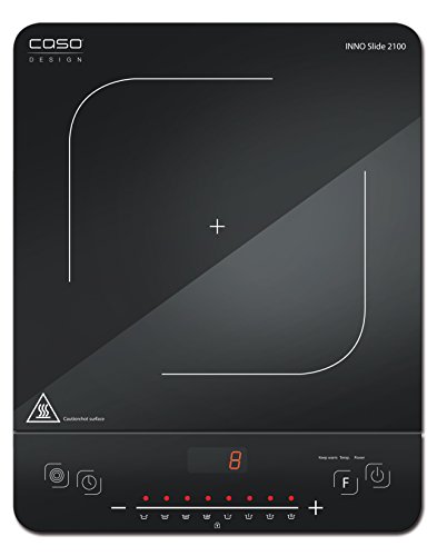 CASO InnoSlide 2100 Einzelinduktionskochfeld mit Slide Technologie – 8 Leistungsstufen über Fingertouch anwählbar, 2000 Watt Leistung, Booster 2100 Watt, Keep Warm Funktion - 6