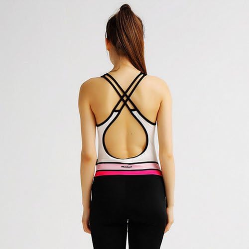 New Cross Backless Jumpsuit Comperession Workout Sportswear Suit Tracksuit Set Women One Piece Sexy Patchwork Yoga Set ,white,M