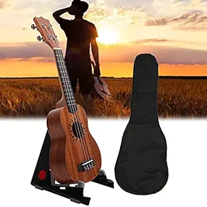 Hawaiian Guitar, 4?String Bright Sound Portable Stand Concert Ukulele Rosewood for Kid for Adult for Beginners