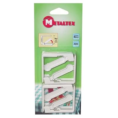 Metaltex 254508 Jeu de 4 pinces à nappes en plastique à ressort