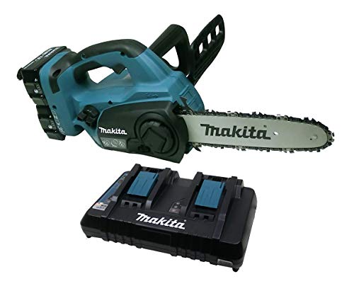 Preisvergleich Produktbild Makita DUC 252 Akku-Kettensäge + 2 Akku 3 Ah und Doppelladegerät