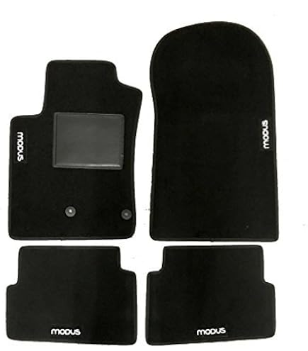 ASC Tappetini Auto Compatibili con Renault Modus/Grand Modus 2008-2012, Moquette con Bordo Antiscivolo, Battitacco in Gomma