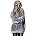 Produktbild tohole Damen Pocket-Kapuzenpullover mit Kapuze und Kapuze Winterjacke Lange Frauen DaunenmantelWinter Warm Dicker Mantel Parka Jacke Outwear Oberbekleidung Trenchcoat mit Pelzkragen