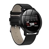 Fulltime E-Gadget Smart Watch 1,22 Zoll Sport Fitness Aktivität Herzfrequenz Tracker Blutdruck Uhr IP67 Wasserdicht Uhr Kompatibel mit Android Smartphone (Schwarz)