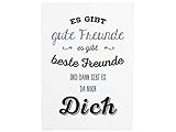 Interluxe WANDTAFEL Holzschild ES GIBT Gute Freunde Geburtstag Geschenk zum Thema Freundschaft für Mann und Frau