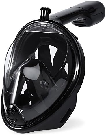 JAJA TECH Snorkel Mask Full Face Dry Top 180° View Anti-fog Anti-leakage Technology Free Breath Design For Adults and Youth Tubeless Swimming Mask 1 Pack L/XL