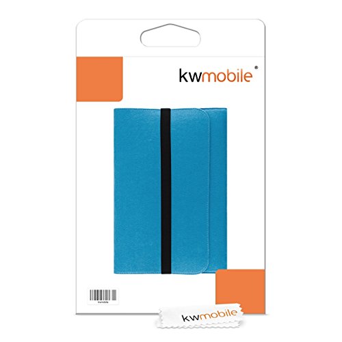 kwmobile Laptoptasche Filz Sleeve für 17″ 17,3″ Laptop / Notebook / Ultrabook – Notebook Tasche Schutzhülle Laptop Case Hülle in Blau mit Innentaschen Innenmaße: ca. 45,5 x 34,5 cm - 6