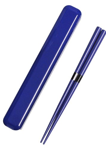 Lacquered chopsticks, chopstick case blue 18cm (Japan import / The package and the manual are written in Japanese)