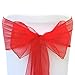 Produktbild 1, 50, 100, 120 und 150 x 17 cm breit 280 cm lang – Organza Schärpen Stuhlhusse Bögen Volleres für Hochzeit Geburtstag Party Events 34 Farben von Hochzeit Decor, Textil, rot, 50 Stück