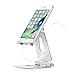 Produktbild MoKo Phone/Tablet Stand, Universal 210 Degree Foldable Adjustable Aluminum Desktop Holder fit with New iPad Air 3, iPad Mini 5, iPad pro 10.5/9.7/Mini/Air, iPhone 8/7/7 Plus, Galaxy Tab/S10, Silver