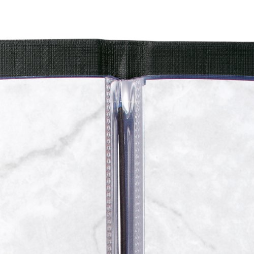 Sigel SM110 Speisekarten-Mappe mit Gummi-Bindung für A4, schwarz – auch in A5 - 3