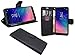 Produktbild cofi1453 Elegante Buch-Tasche Hülle für Samsung Galaxy A6 (A600F) in Schwarz Leder Optik Wallet Book-Style Cover Schale